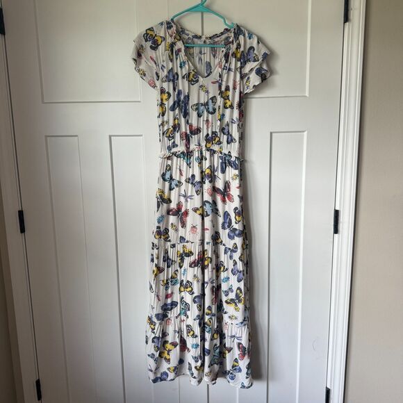 Old Navy White Insect Maxi Dress Women's Small - Picture 1 of 11